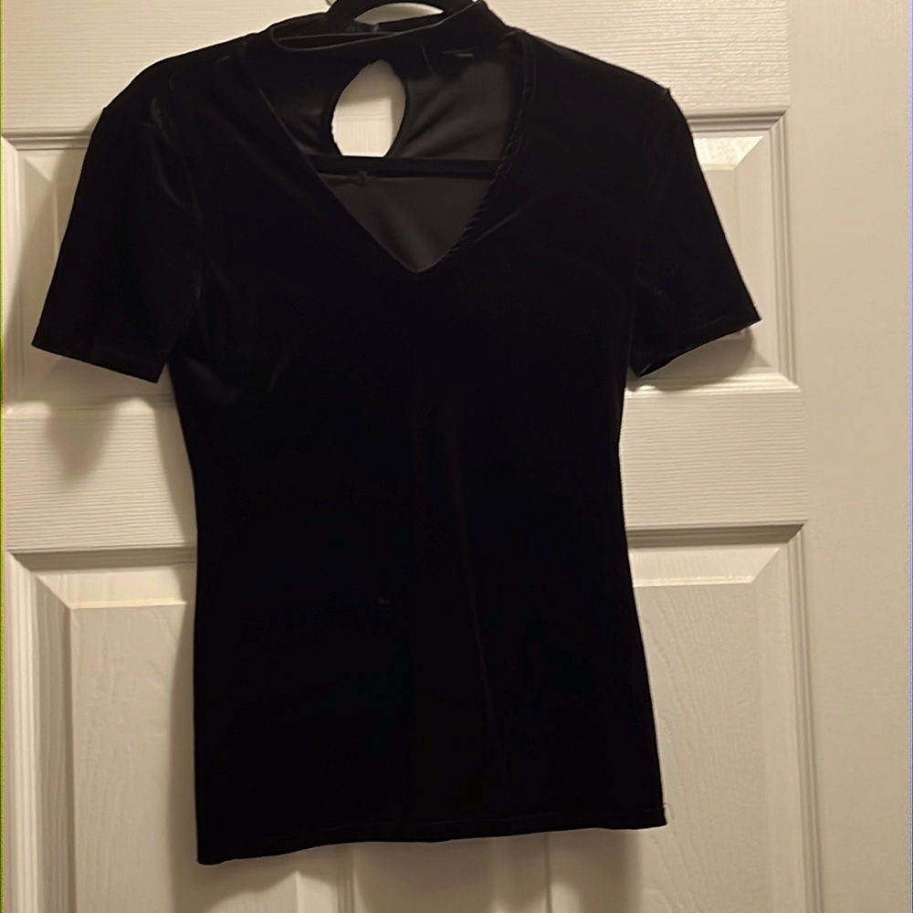 Black velvet shirt